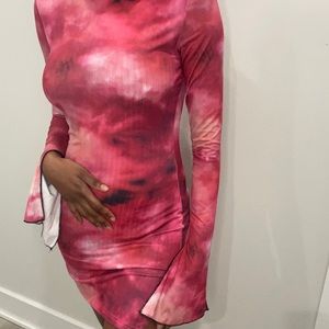 Pink and Black Dress